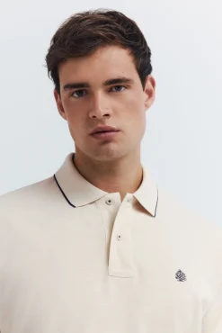 Polo piqué fantasía cuello tipping regular fit