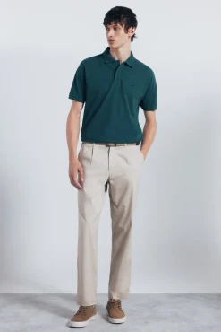 Polo piqué fantasía cuello tipping regular fit
