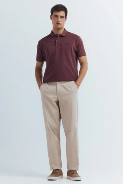Polo piqué fantasía cuello tipping regular fit