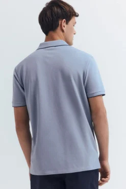 Polo piqué fantasía cuello tipping regular fit