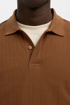 Polo Rib de manga corta Regular Fit.