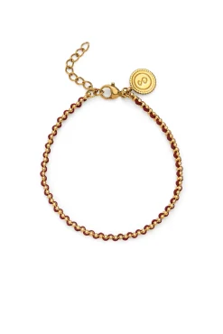 Pulsera Morgana Red Acero Baño Oro