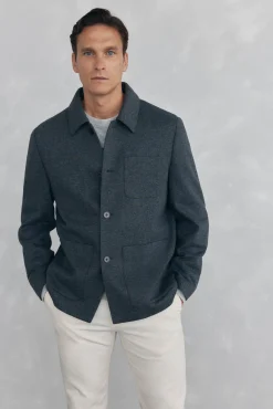 Sobrecamisa lana gris