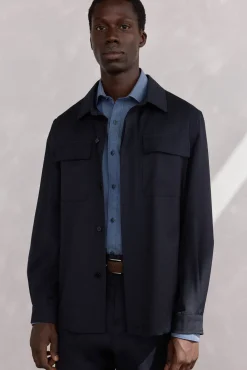 Sobrecamisa traje lana