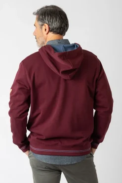 Sudadera abierta con capucha y bolsillos