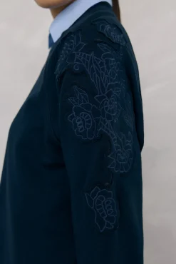 Sudadera bordados flores