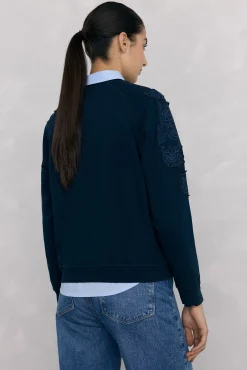 Sudadera bordados flores