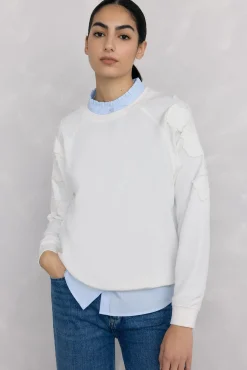 Sudadera bordados flores