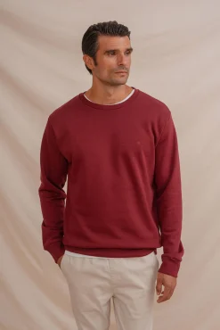Sudadera básica de cuello redondo