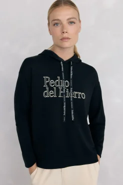 Sudadera capucha logo soft touch