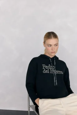 Sudadera capucha logo soft touch