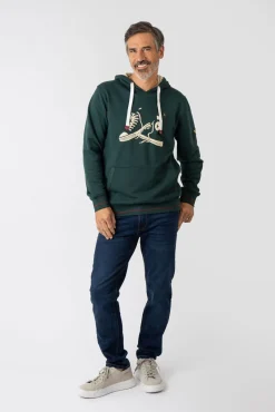 Sudadera con capucha y bolsillos