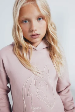 Sudadera cordón caballo niña