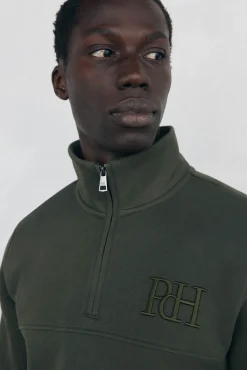 Sudadera cuello cremallera tejido técnico