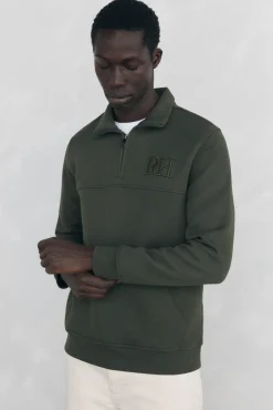 Sudadera cuello cremallera tejido técnico