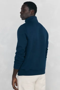 Sudadera cuello cremallera tejido técnico