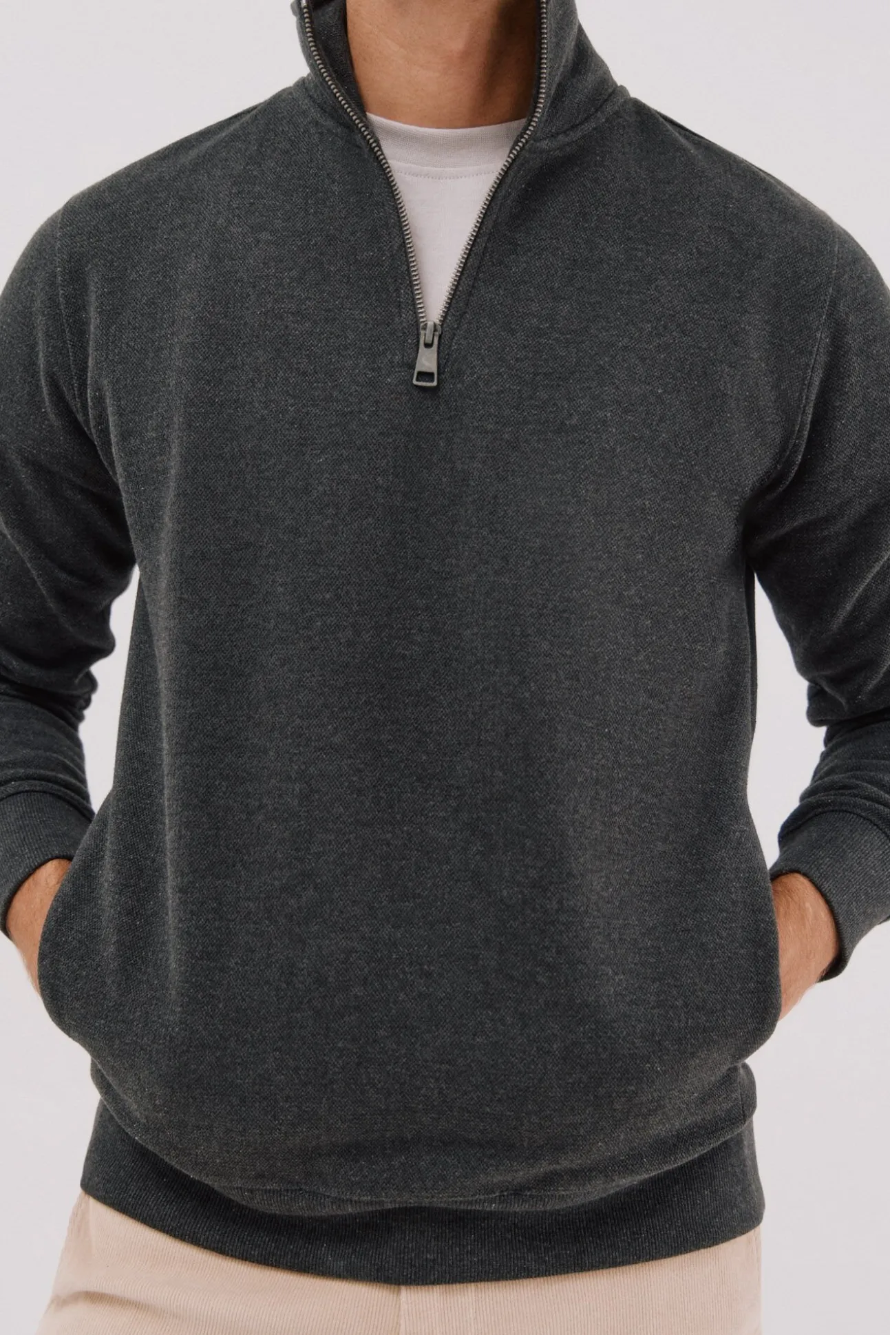 Sudadera cuello cremallera