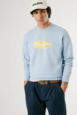 Sudadera de cuello redondo con logo y estampado.