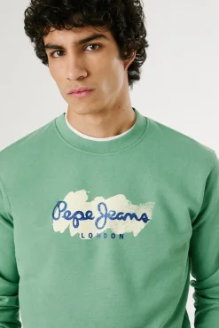 Sudadera de cuello redondo con logo y estampado.