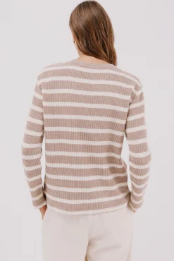 Sudadera estructura rayas