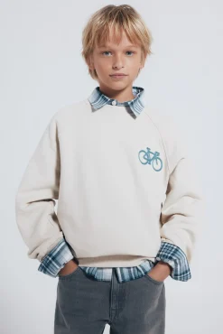Sudadera sin capucha bici niño
