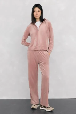 Sudadera terciopelo capucha activewear
