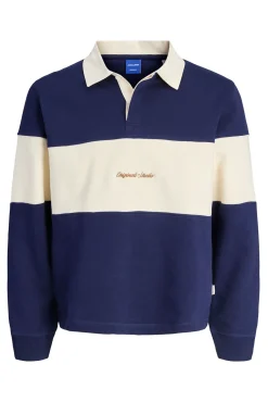 Sudadera tipo polo franja
