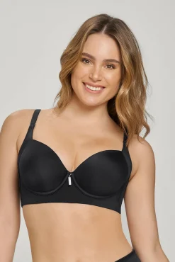 Sujetador de push up suave y cubrimiento alto en sisa y espalda