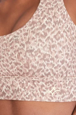 Sujetador deportivo 4D STRETCH animal print blanco