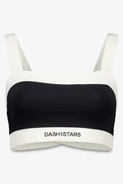 Sujetador deportivo 4D Stretch bandeau blanco y negro