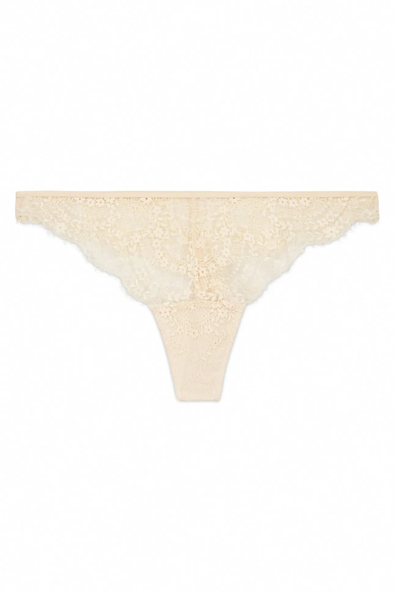 Tanga encaje nude