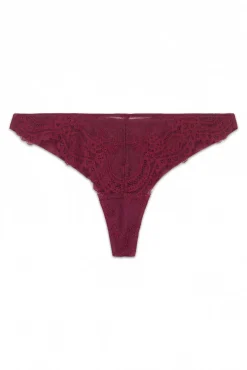 Tanga encaje tul vino