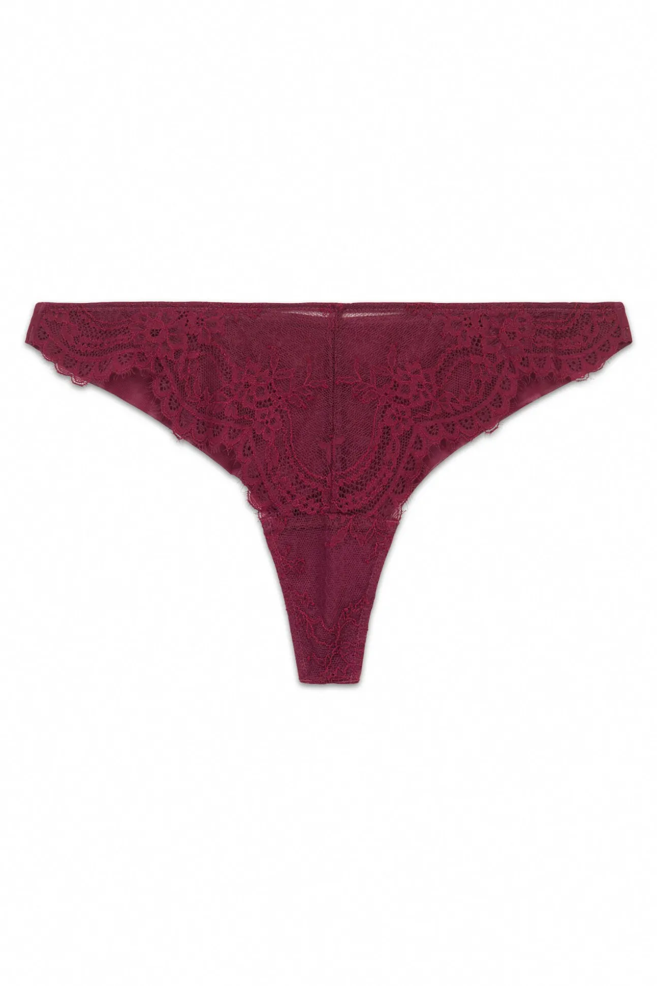 Tanga encaje tul vino