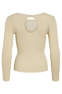Top de punto reversible con lúrex