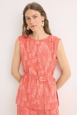 Top jacquard hebilla