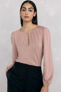 Top lurex abertura