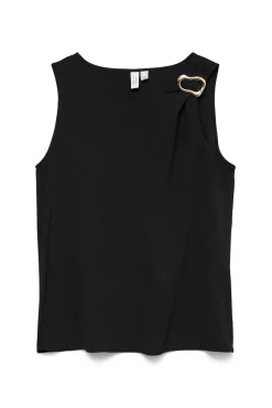 Top sin mangas detalle hebilla