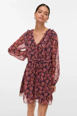 Vestido corto de gasa