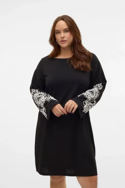 Vestido corto manga larga Curve
