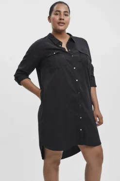Vestido corto vaquero talla grande