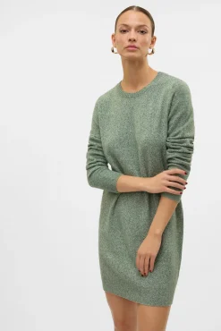 Vestido de punto con cuello redondo