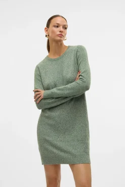 Vestido de punto con cuello redondo