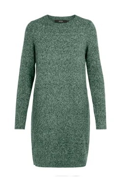 Vestido de punto con cuello redondo