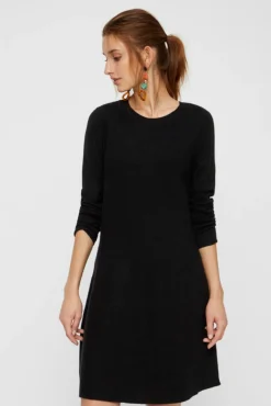 Vestido de punto cuello redondo