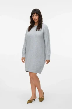 Vestido de punto manga larga talla grande