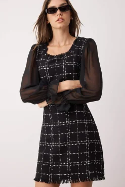 Vestido de tweed