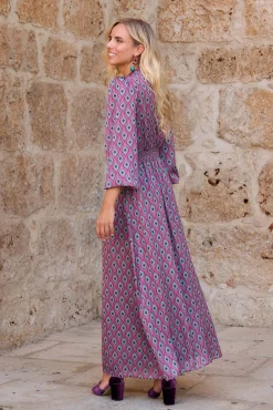 Vestido estampado Berenjena