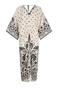 Vestido estampado frunces