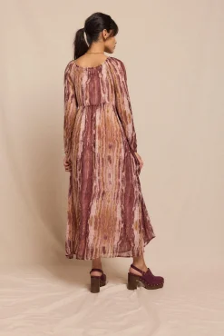 Vestido estampado frunces