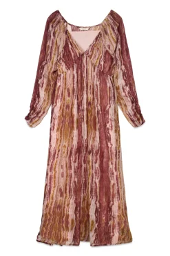 Vestido estampado frunces